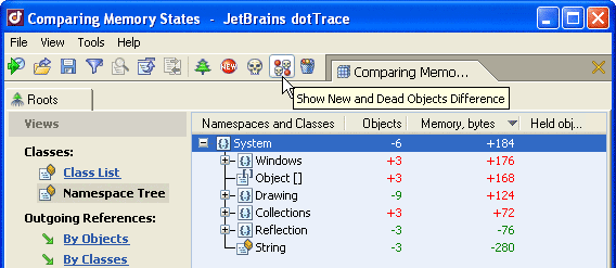Diff with dotTrace