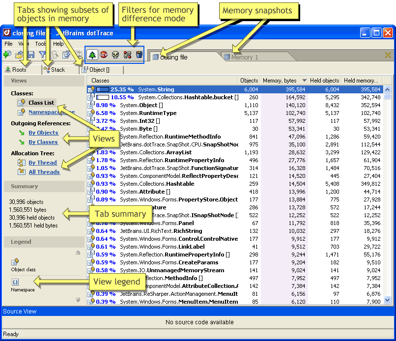 Mmoire avec dotTrace